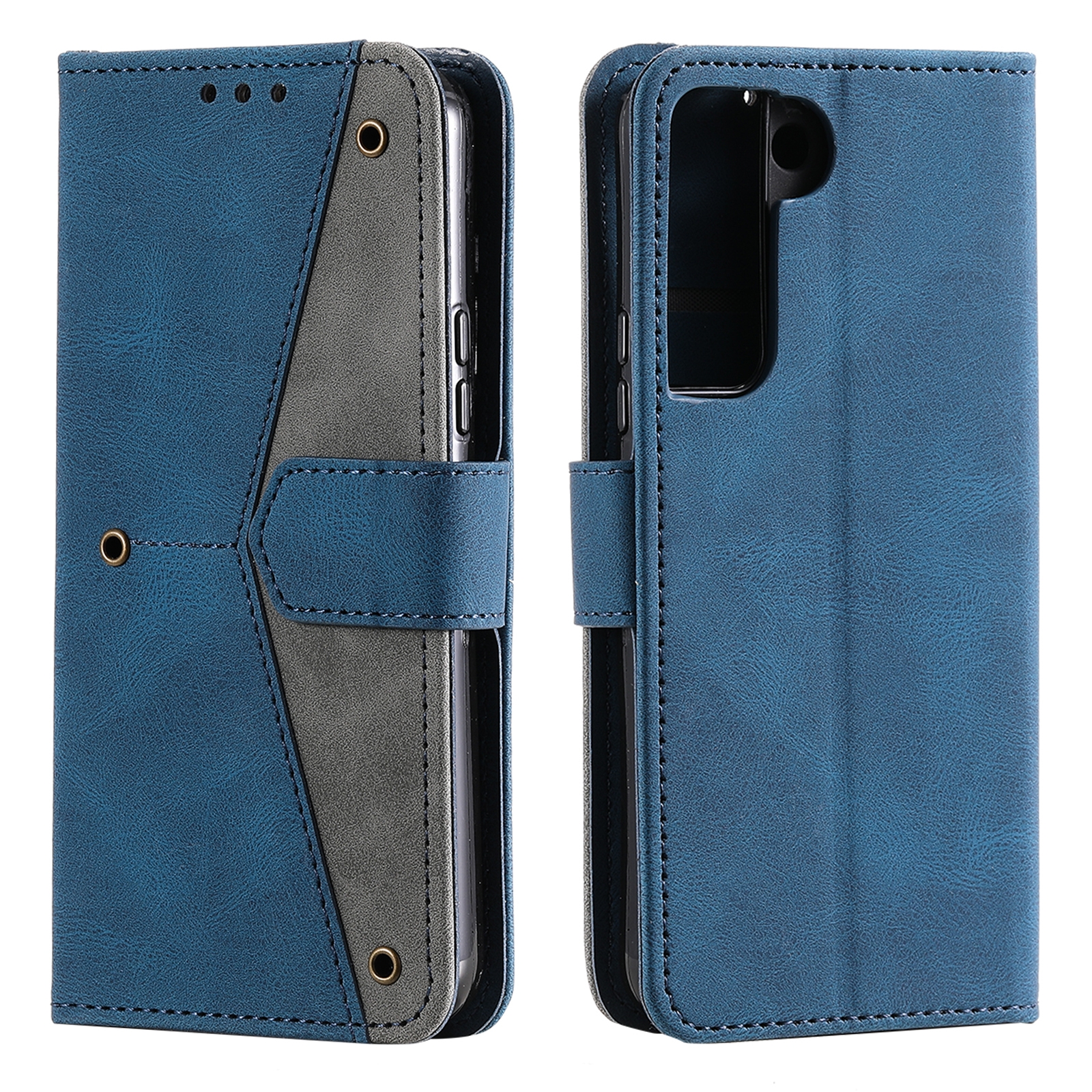 For Samsung Galaxy S22 5G Stitching Calf Texture Horizontal Flip Phone Leather Case with Holder & Card Slots & Wallet(Dark Blue) For Samsung Galaxy S22 5G Stitching Calf Texture Horizontal Flip Phone Leather Case with Holder & Card Slots & Wallet(Dark Blue)