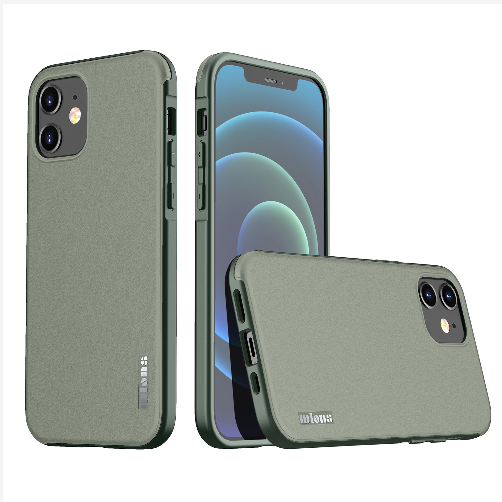 For iPhone 12 mini wlons PC + TPU Shockproof Phone Case (Grey)