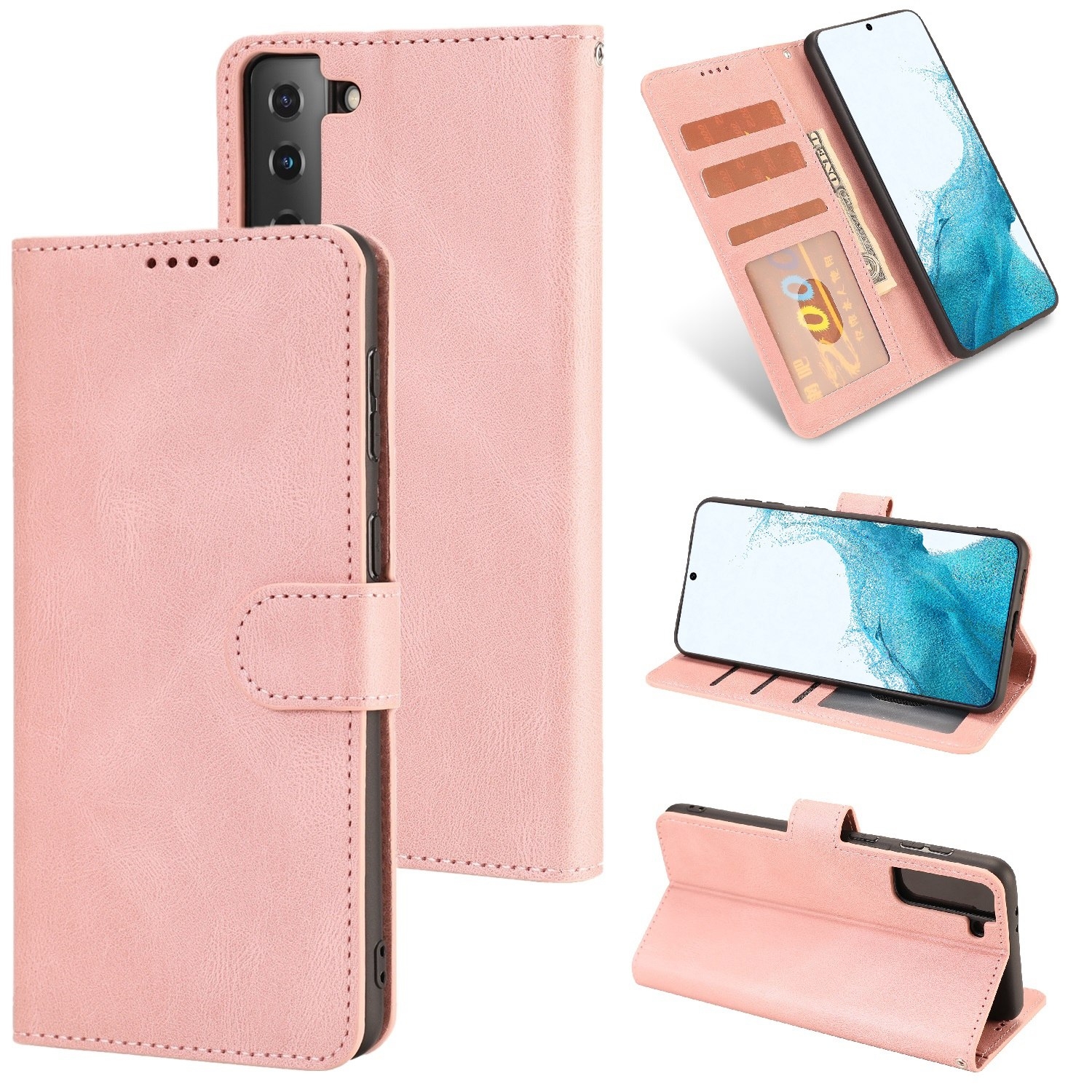 For Samsung Galaxy S22 5G Fantasy Classic Skin-feel Calfskin Texture Magnetic Buckle Horizontal Flip PU Phone Leather Case with Holder & Card Slot & Wallet(Pink) For Samsung Galaxy S22 5G Fantasy Classic Skin-feel Calfskin Texture Magnetic Buckle Horizontal Flip PU Phone Leather Case with Holder & Card Slot & Wallet(Pink)
