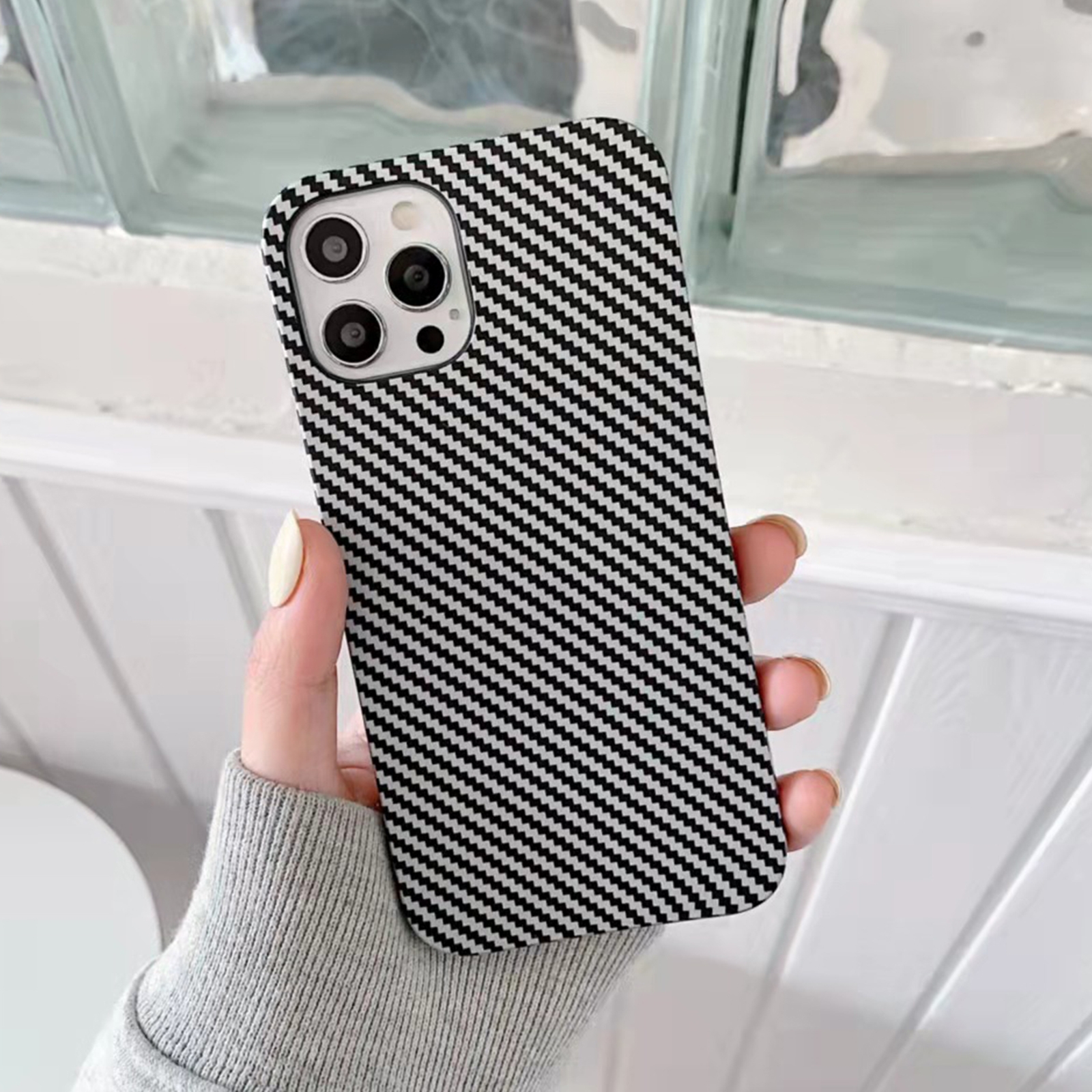 For iPhone 12 / 12 Pro Carbon Fiber TPU Shockproof Phone Case(Dark Grey) For iPhone 12 / 12 Pro Carbon Fiber TPU Shockproof Phone Case(Dark Grey)