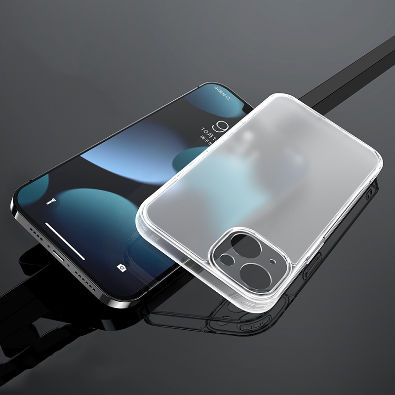For iPhone 13 mini CAFELE Crystal Clear Series Matte Tempered Glass + TPU Anti-fall Phone Case For iPhone 13 mini CAFELE Crystal Clear Series Matte Tempered Glass + TPU Anti-fall Phone Case