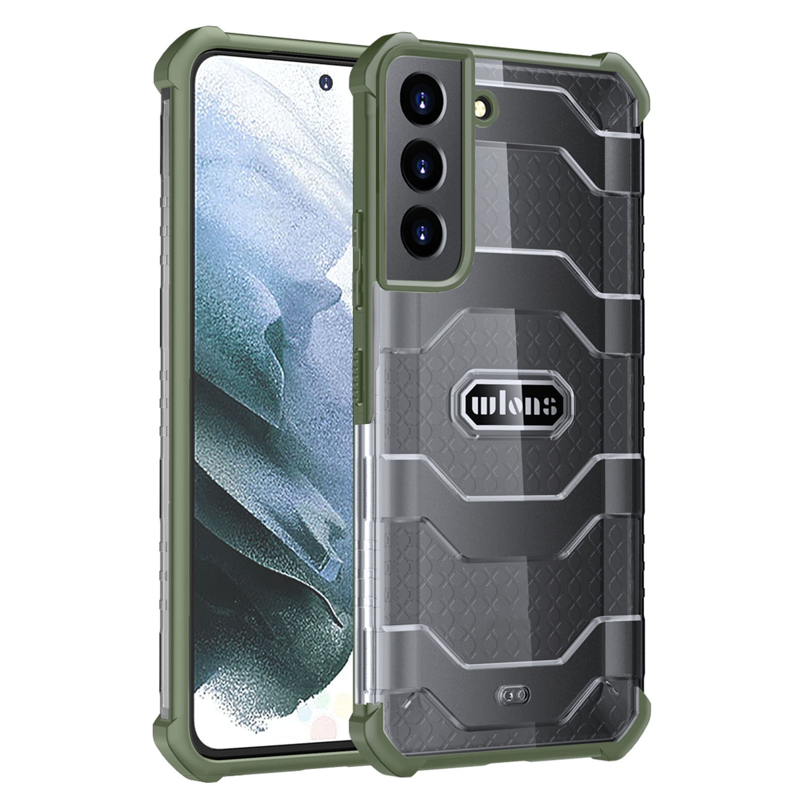For Samsung Galaxy S22 5G wlons Explorer Series PC+TPU Phone Case(Army Green) For Samsung Galaxy S22 5G wlons Explorer Series PC+TPU Phone Case(Army Green)
