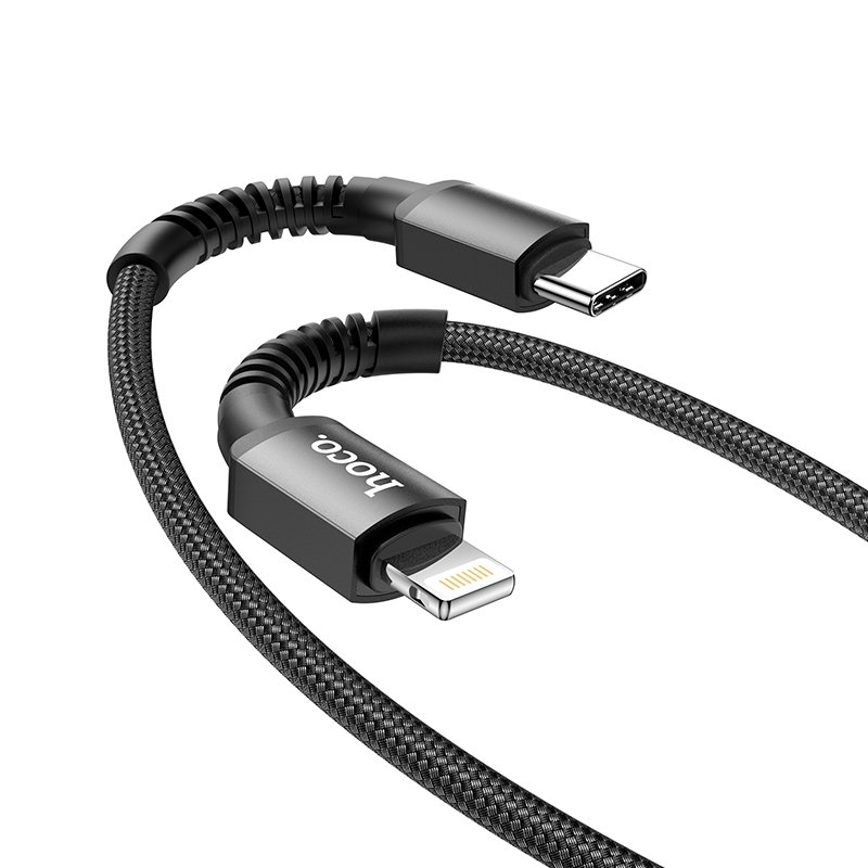 hoco X71 Especial PD 20W 3A USB-C / Type-C to 8 Pin Charging Data Cable for iPhone, iPad(Black) hoco X71 Especial PD 20W 3A USB-C / Type-C to 8 Pin Charging Data Cable for iPhone, iPad(Black)