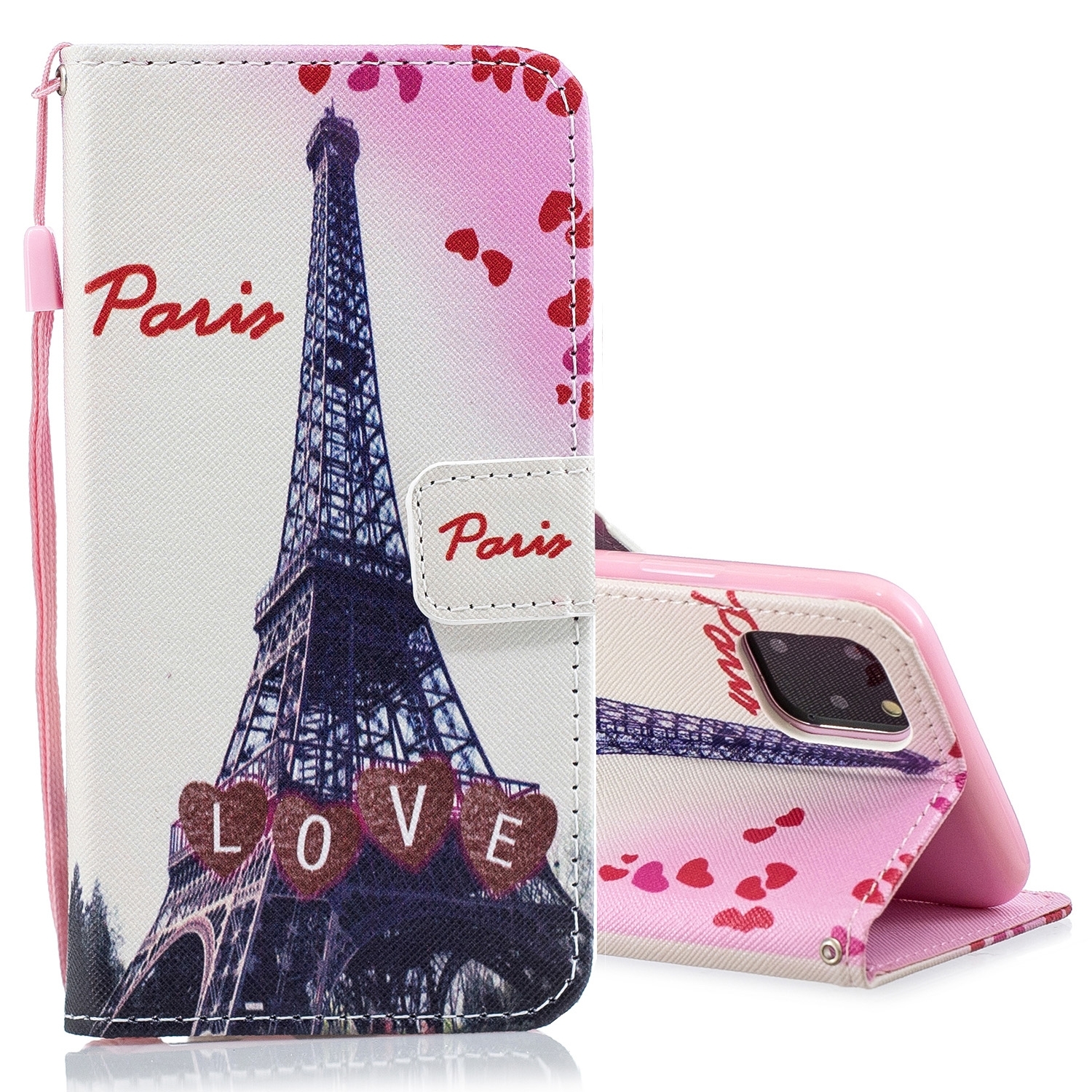 For iPhone 13 mini Colored Drawing Leather Phone Case (Love Tower) For iPhone 13 mini Colored Drawing Leather Phone Case (Love Tower)