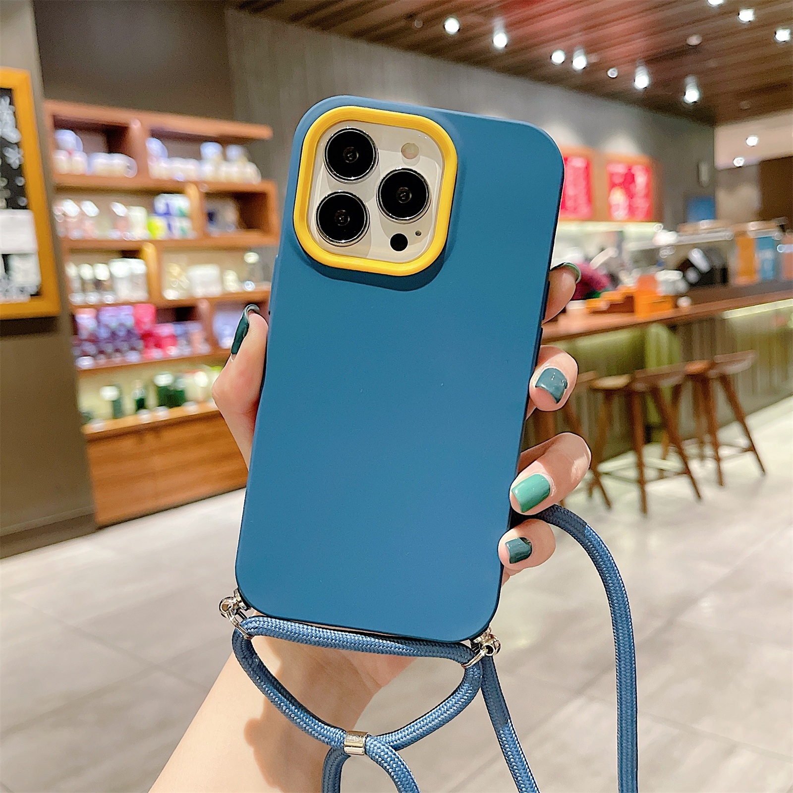 For iPhone 13 mini 3 In 1 PC + TPU Solid Color Phone Case (Blue) For iPhone 13 mini 3 In 1 PC + TPU Solid Color Phone Case (Blue)