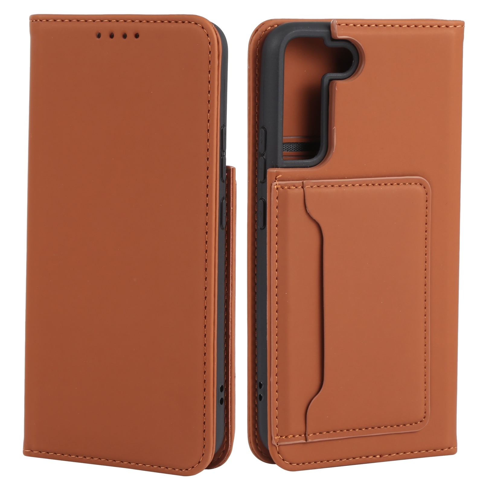 For Samsung Galaxy S22+ 5G Strong Magnetism Liquid Feel Horizontal Flip Leather Phone Case(Brown) For Samsung Galaxy S22+ 5G Strong Magnetism Liquid Feel Horizontal Flip Leather Phone Case(Brown)