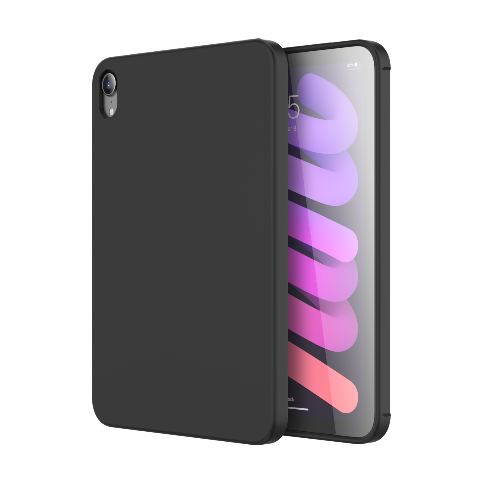 For iPad mini 2024 / mini 6 Mutural Silicone Microfiber Tablet Case(Black) For iPad mini 2024 / mini 6 Mutural Silicone Microfiber Tablet Case(Black)