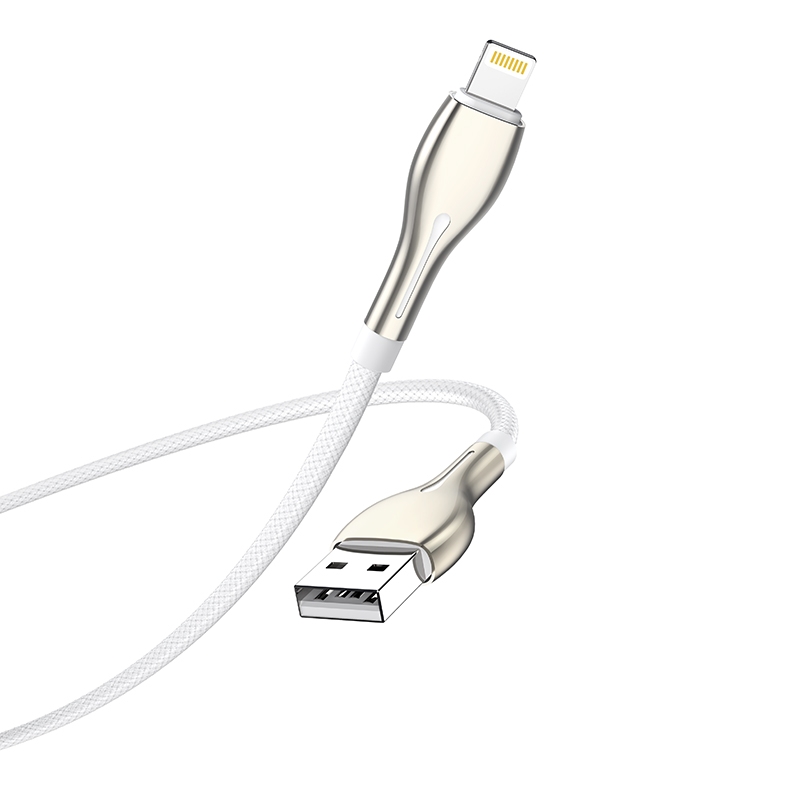 Borofone BU29 1.2m 2.4A USB to 8 Pin Exquisite Charging Data Cable(White) Borofone BU29 1.2m 2.4A USB to 8 Pin Exquisite Charging Data Cable(White)