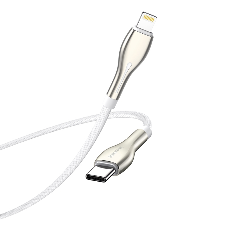 Borofone BU29 1.2m PD 20W Type-C to 8 Pin Exquisite Charging Data Cable(White) Borofone BU29 1.2m PD 20W Type-C to 8 Pin Exquisite Charging Data Cable(White)