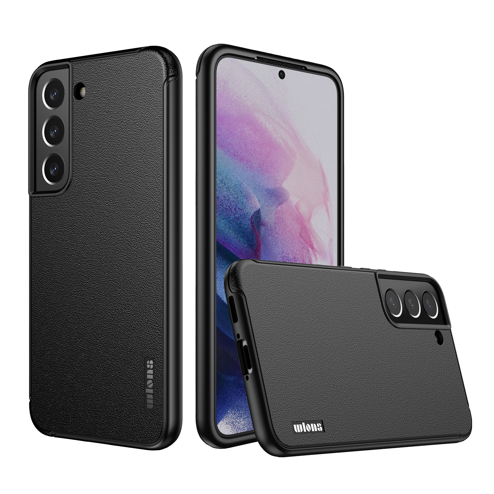 For Samsung Galaxy S22 5G wlons PC + TPU Shockproof Phone Case(Black) For Samsung Galaxy S22 5G wlons PC + TPU Shockproof Phone Case(Black)