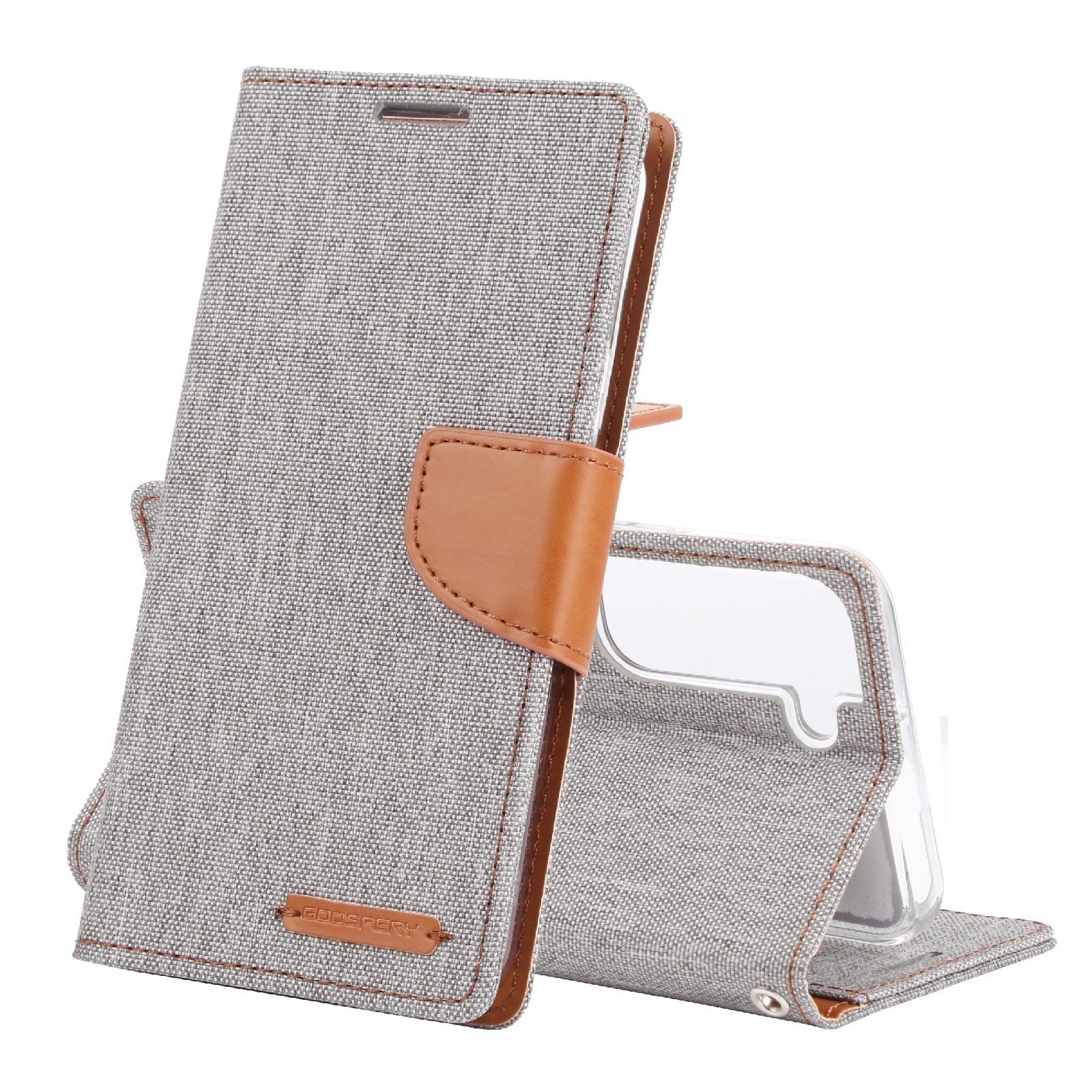 For Samsung Galaxy S22 5G GOOSPERY CANVAS DIARY Canvas Texture Leather Phone Case(Grey) For Samsung Galaxy S22 5G GOOSPERY CANVAS DIARY Canvas Texture Leather Phone Case(Grey)