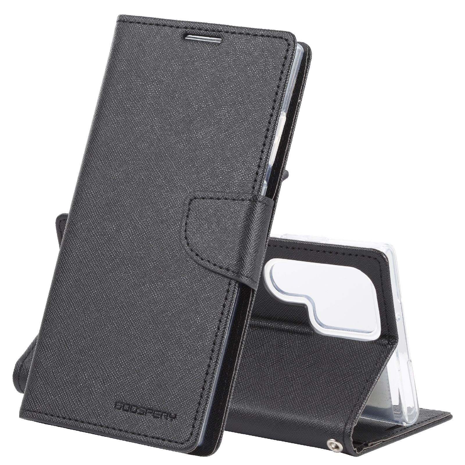 For Samsung Galaxy S22 Ultra 5G GOOSPERY FANCY DIARY Cross Texture Leather Phone Case(Black) For Samsung Galaxy S22 Ultra 5G GOOSPERY FANCY DIARY Cross Texture Leather Phone Case(Black)