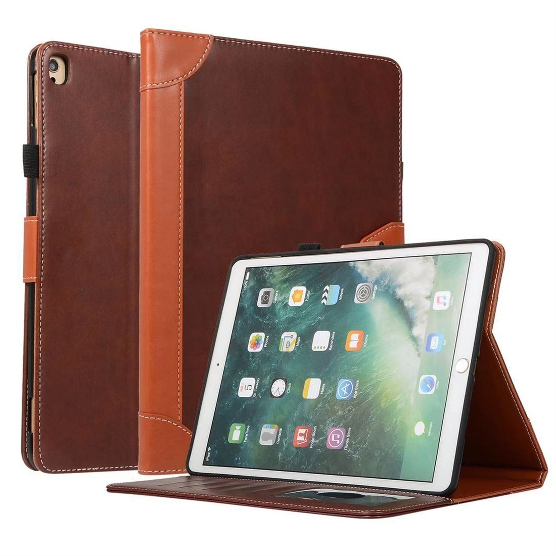 For iPad Air / Air 2 / Pro 9.7 inch Business Book Style Horizontal Flip Leather Case with Holder & Card Slots & Wallet(Brown) For iPad Air / Air 2 / Pro 9.7 inch Business Book Style Horizontal Flip Leather Case with Holder & Card Slots & Wallet(Brown)