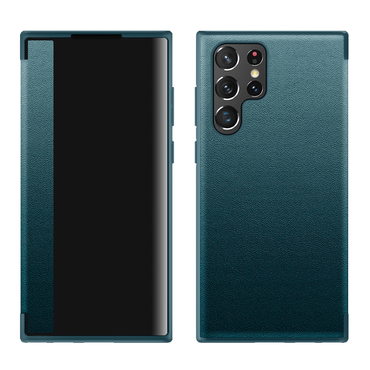 For Samsung Galaxy S23 Ultra 5G Magnetic Window View Flip Leather Phone Case(Green) For Samsung Galaxy S23 Ultra 5G Magnetic Window View Flip Leather Phone Case(Green)