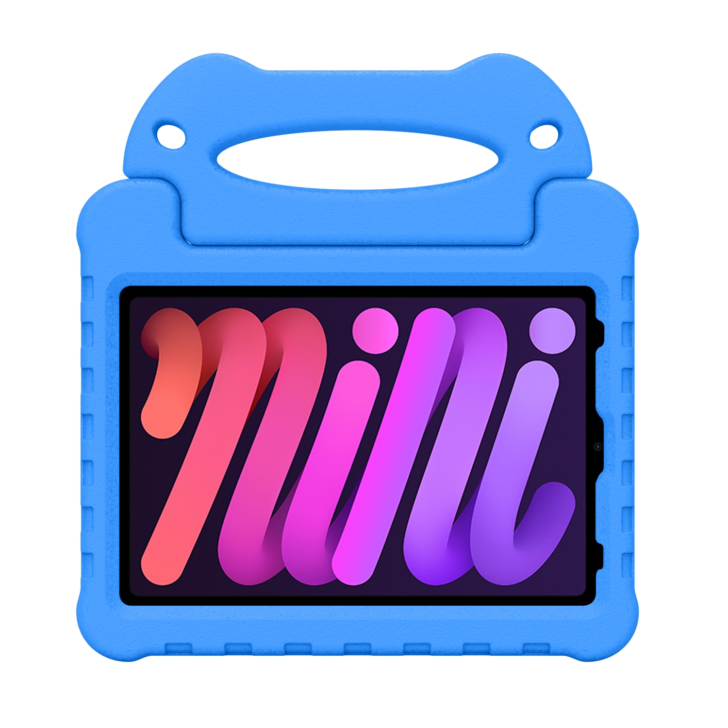 For iPad mini 6 EVA Tablet Case with Holder(Blue) For iPad mini 6 EVA Tablet Case with Holder(Blue)