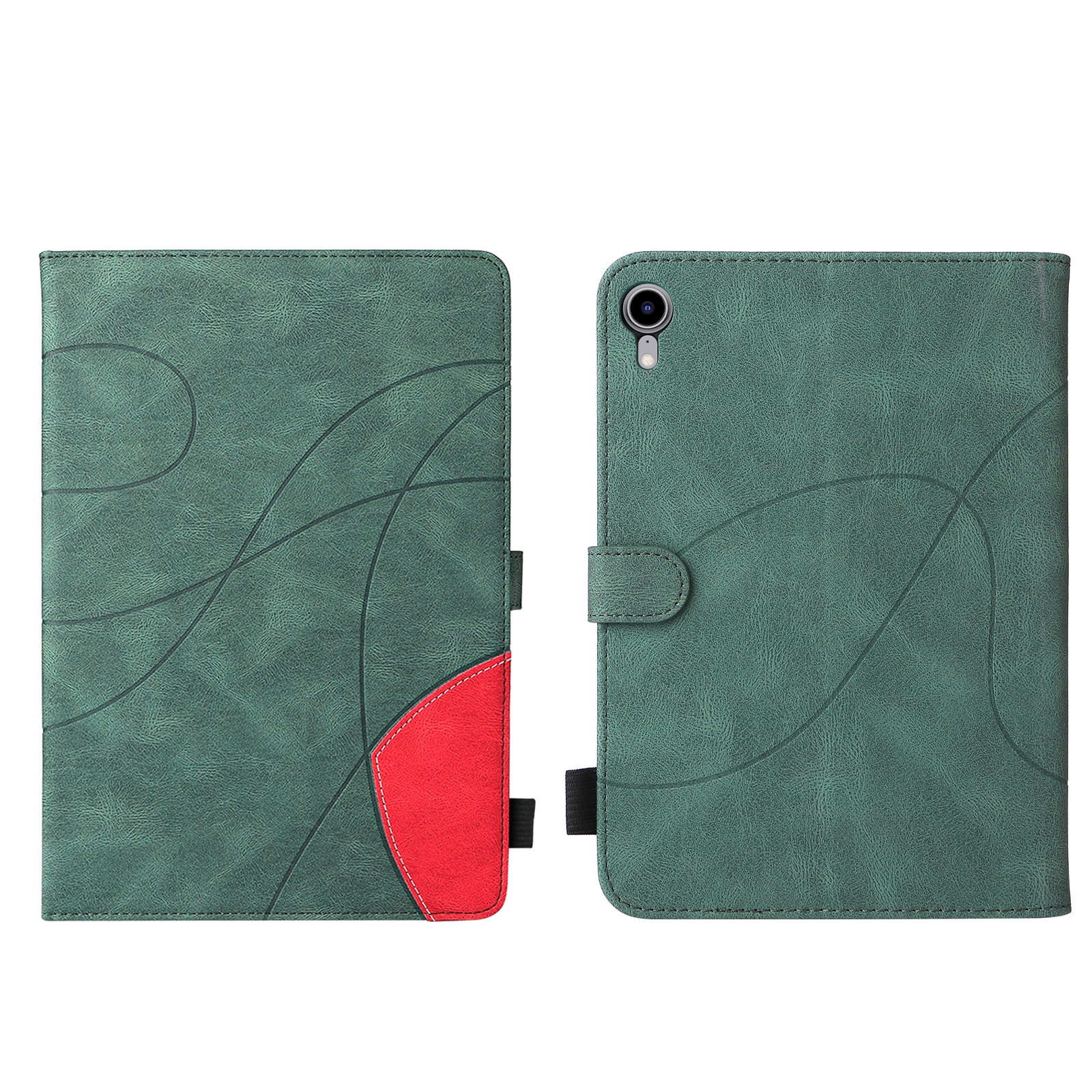 Dual-color Splicing Horizontal Flip Leather Tablet Case For iPad mini 6(Green) Dual-color Splicing Horizontal Flip Leather Tablet Case For iPad mini 6(Green)