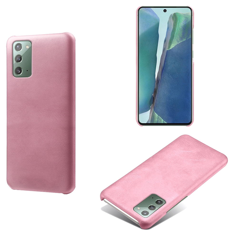 For Samsung Galaxy Note20 Calf Texture PC + PU Phone Case(Pink) For Samsung Galaxy Note20 Calf Texture PC + PU Phone Case(Pink)