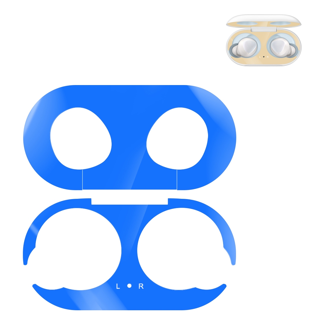 For Galaxy Buds Wireless Bluetooth Earphone Metal Protective Sticker(Blue) For Galaxy Buds Wireless Bluetooth Earphone Metal Protective Sticker(Blue)