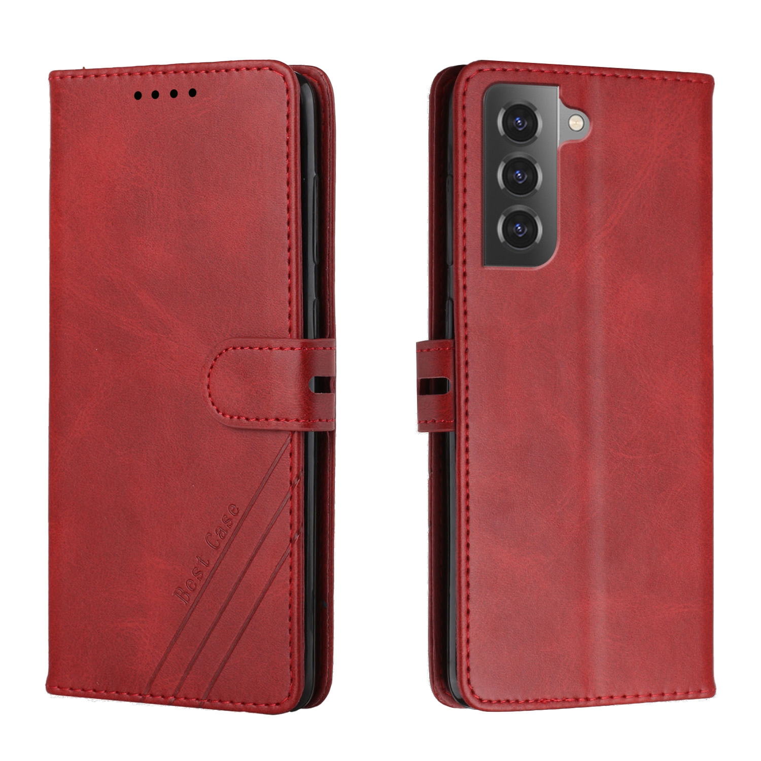 For Samsung Galaxy S22+ 5G Cow Texture Leather Phone Case(Red) For Samsung Galaxy S22+ 5G Cow Texture Leather Phone Case(Red)