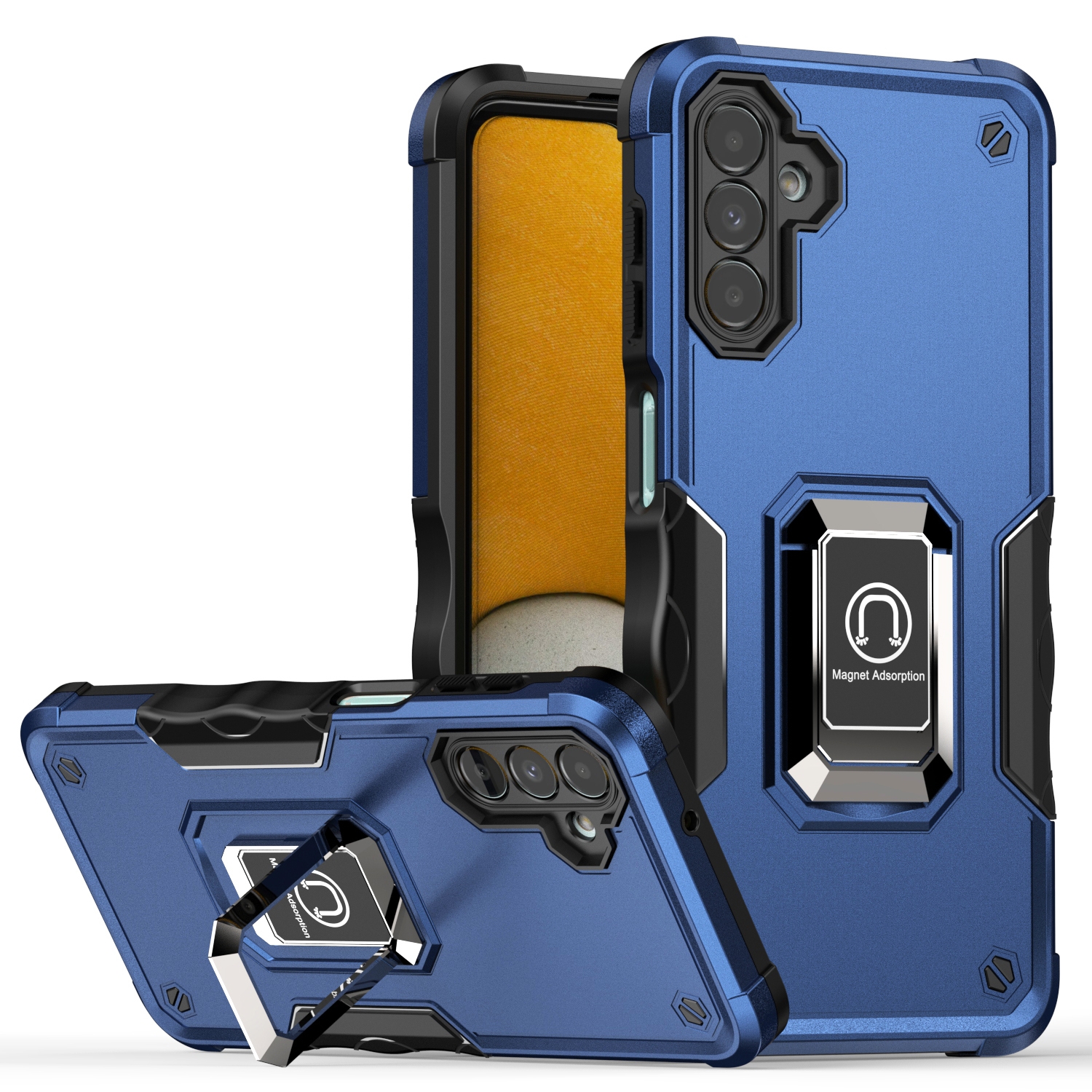 Ring Holder Non-slip Armor Phone Case For Samsung Galaxy A13 5G / Galaxy A13 4G / Galaxy A13 Lite / Galaxy A04 / Galaxy A04s / Galaxy A04e 4G (Blue) Ring Holder Non-slip Armor Phone Case For Samsung Galaxy A13 5G / Galaxy A13 4G / Galaxy A13 Lite / Galaxy A04 / Galaxy A04s / Galaxy A04e 4G (Blue)