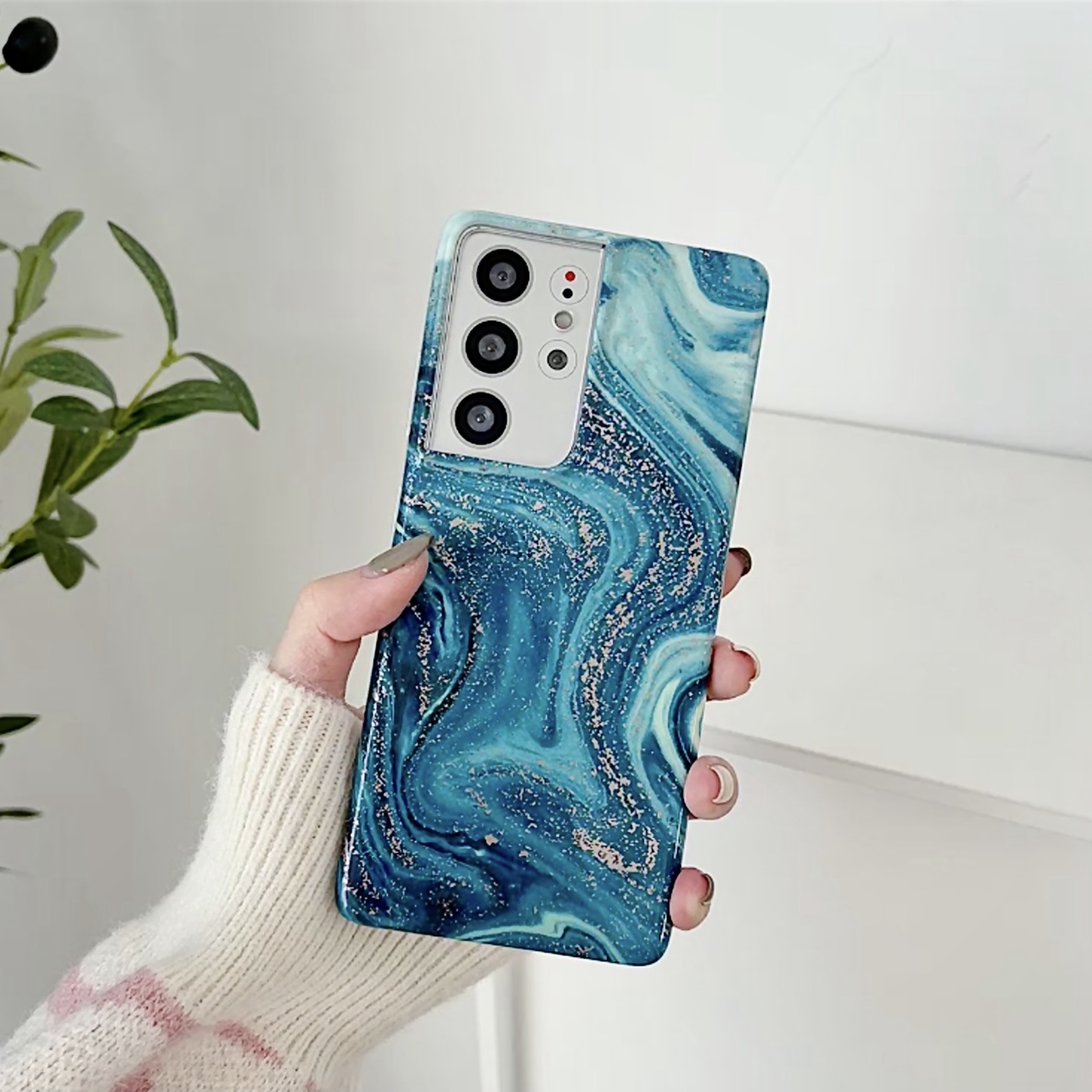 For Samsung Galaxy S22+ TPU Soft Protective Phone Case(Sea Wave Stone) For Samsung Galaxy S22+ TPU Soft Protective Phone Case(Sea Wave Stone)