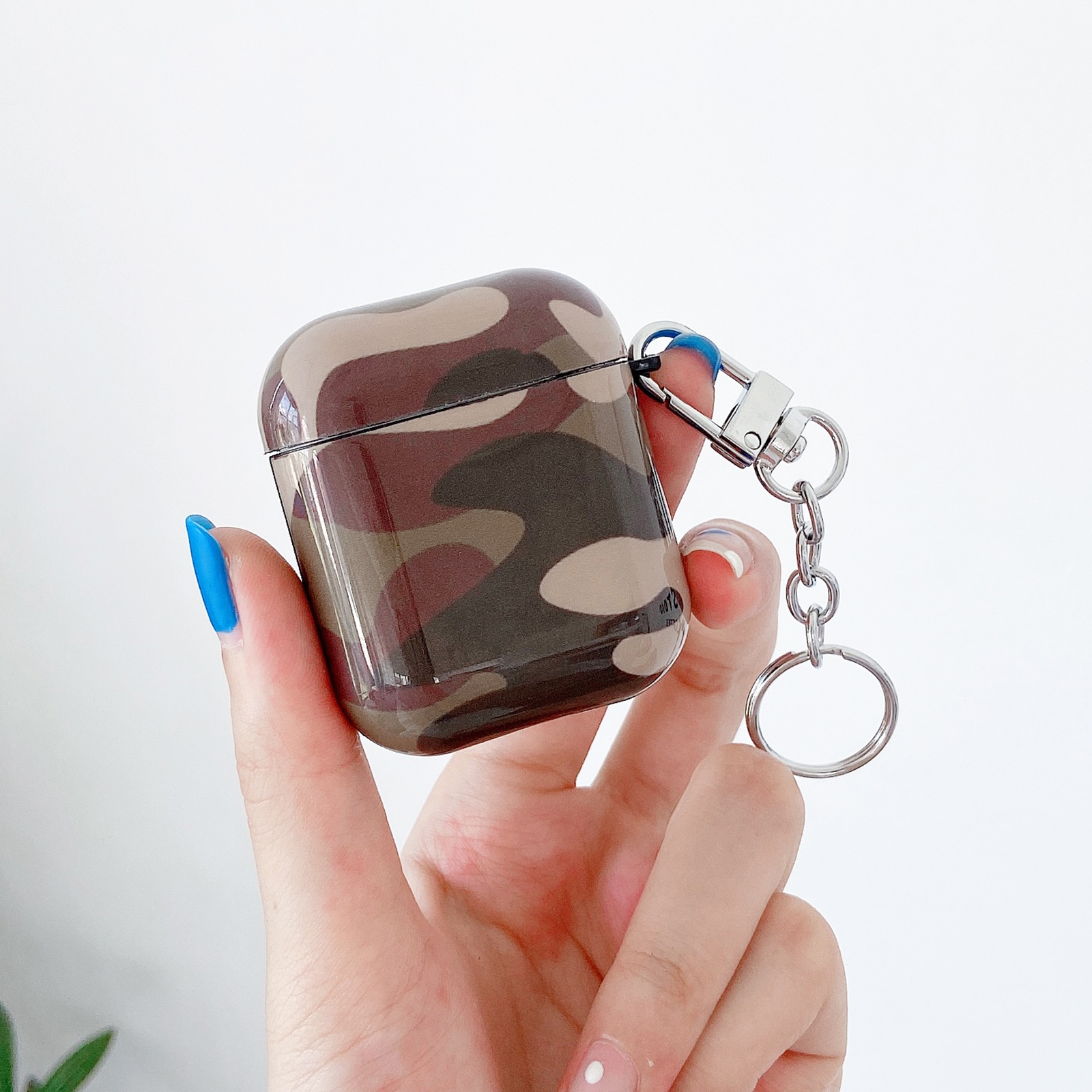 Camouflage IMD Earphone Protective Case with Key Ring For AirPods 1 / 2 Camouflage IMD Earphone Protective Case with Key Ring For AirPods 1 / 2