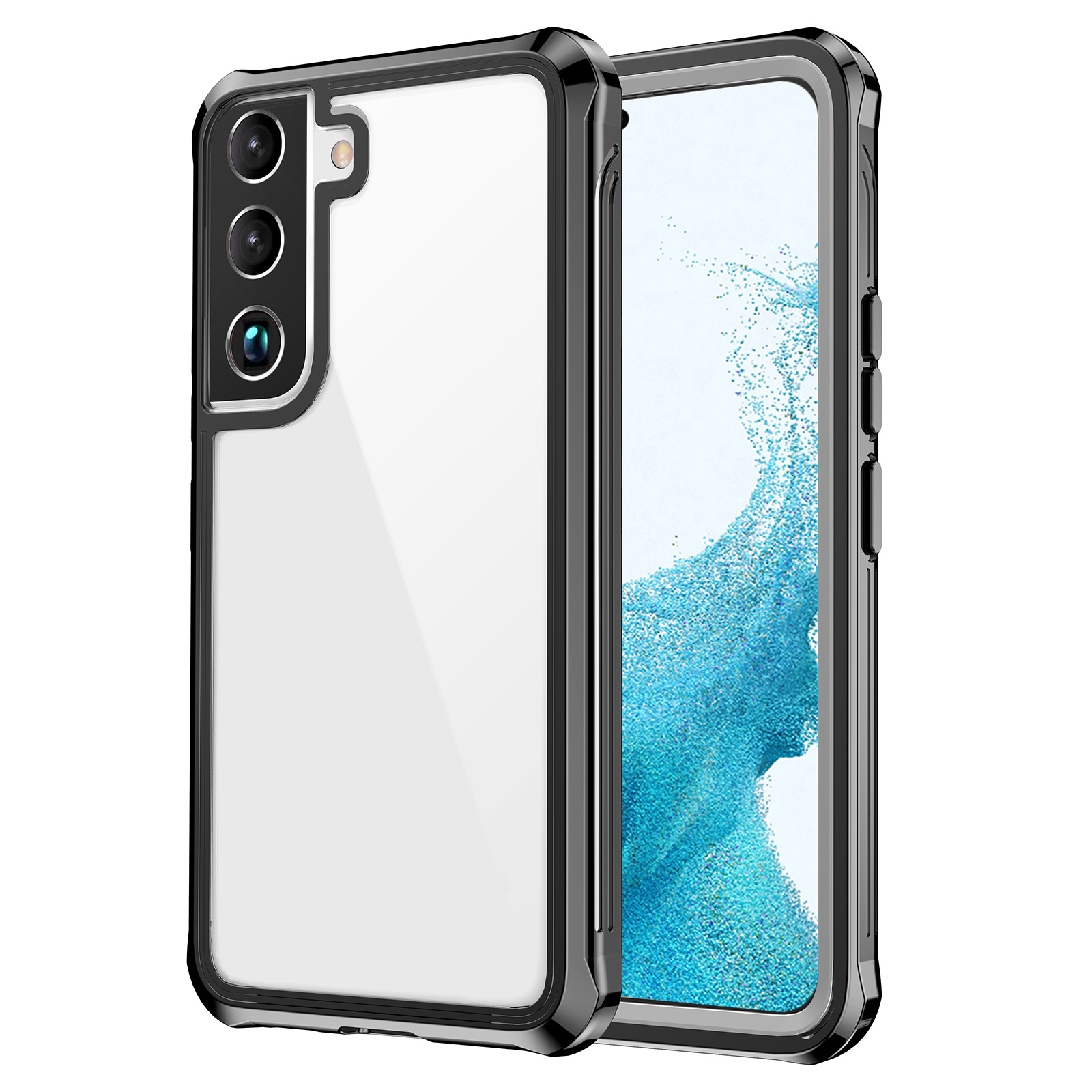 For Samsung Galaxy S22 5G RedPepper Transparent Dot Shockproof Waterproof PC + TPU Phone Case(Black) For Samsung Galaxy S22 5G RedPepper Transparent Dot Shockproof Waterproof PC + TPU Phone Case(Black)