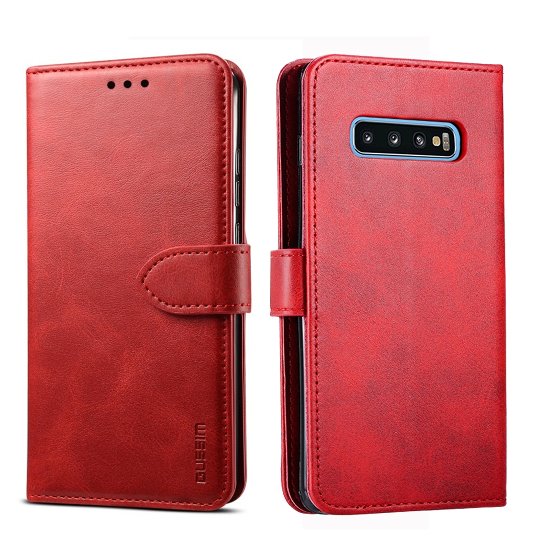 For Galaxy S10e GUSSIM Business Style Horizontal Flip Leather Case with Holder & Card Slots & Wallet(Red) For Galaxy S10e GUSSIM Business Style Horizontal Flip Leather Case with Holder & Card Slots & Wallet(Red)