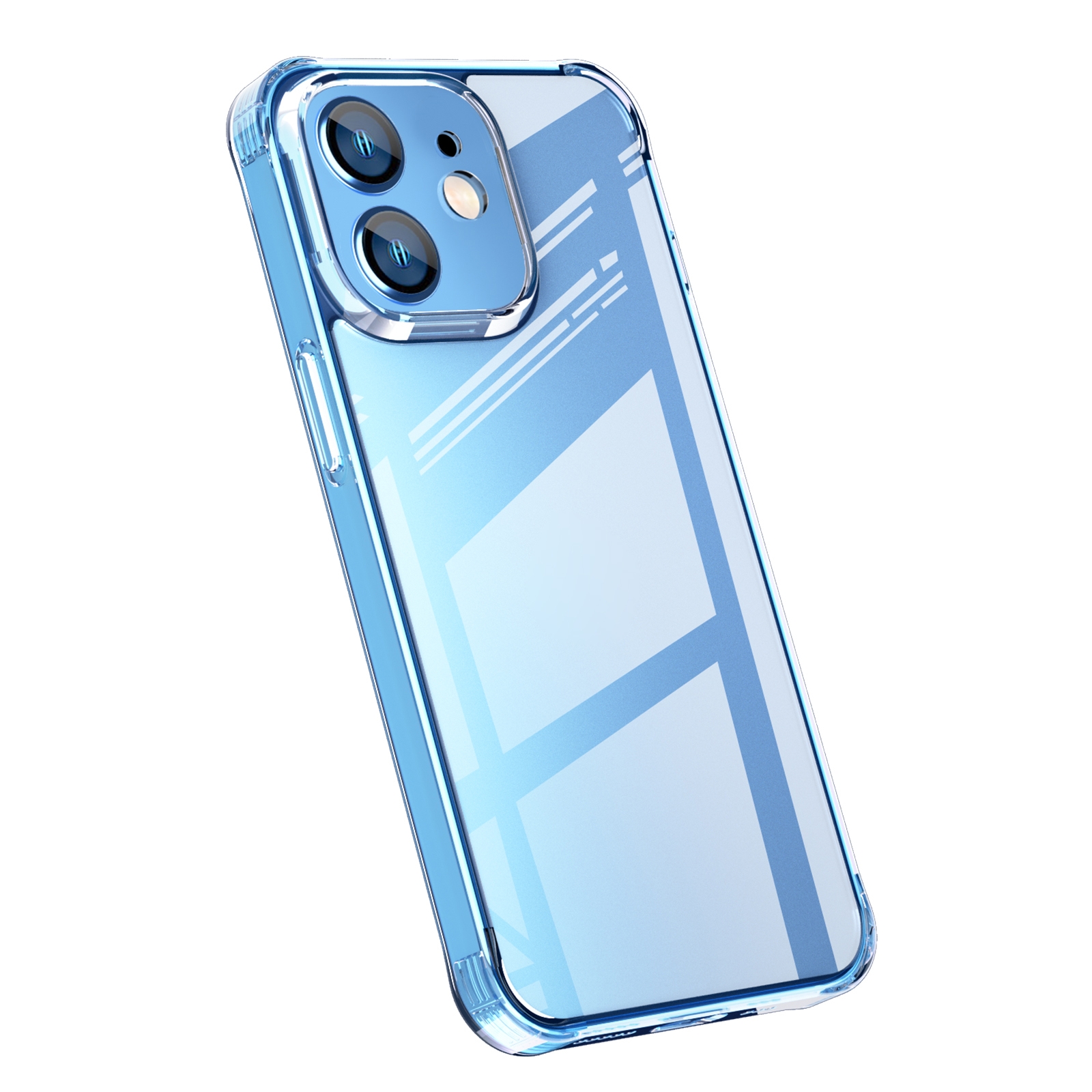 For iPhone 12 TPU + Tempered Glass Shockproof Phone Case(Transparent) For iPhone 12 TPU + Tempered Glass Shockproof Phone Case(Transparent)