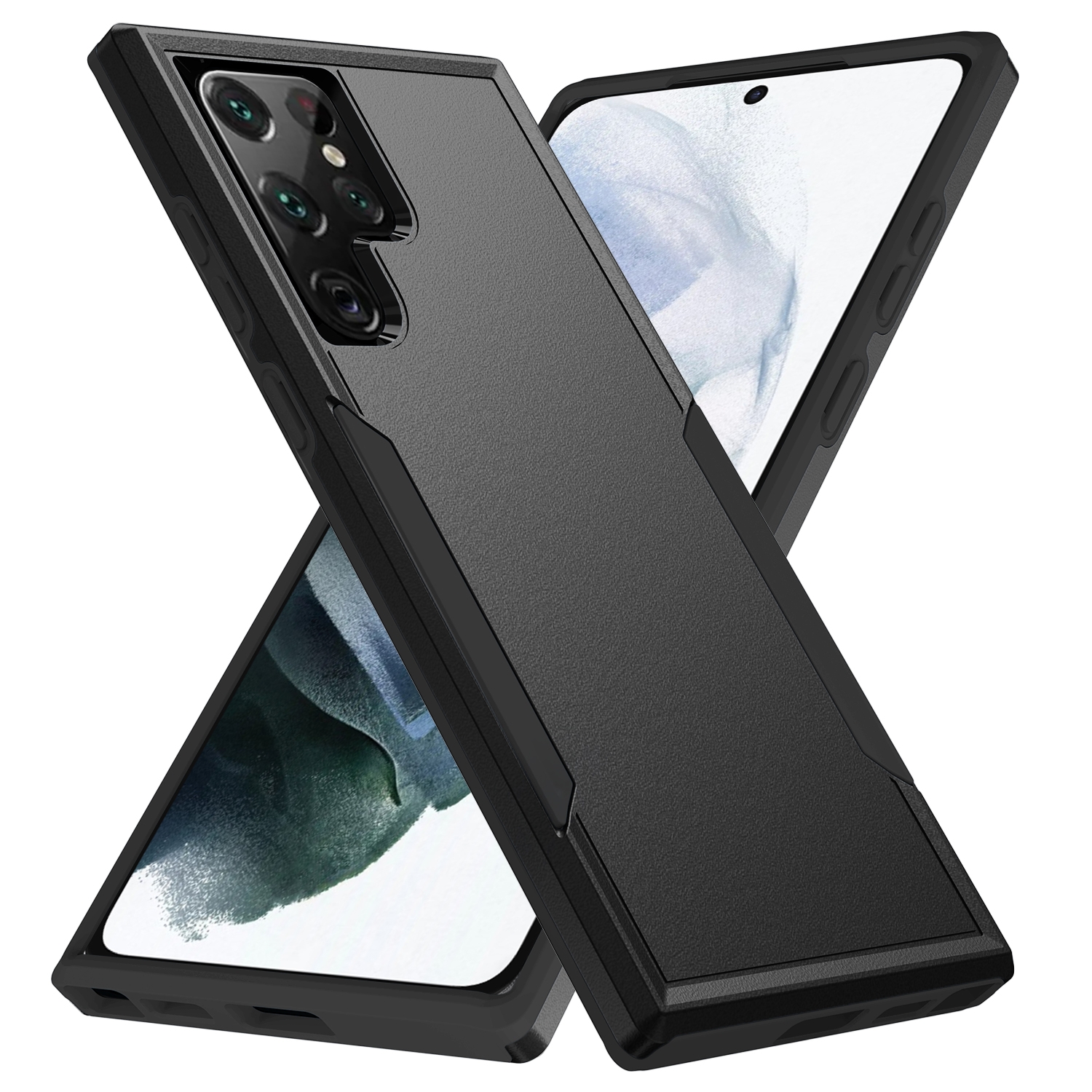For Samsung Galaxy S22 Ultra 5G Pioneer Armor Heavy Duty PC + TPU Phone Case(Black) For Samsung Galaxy S22 Ultra 5G Pioneer Armor Heavy Duty PC + TPU Phone Case(Black)