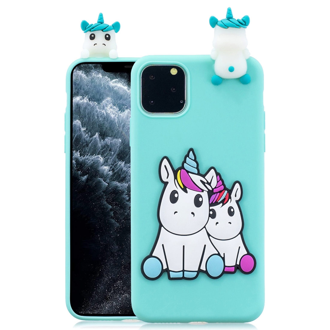 For iPhone 11 Pro 3D Cartoon Pattern Shockproof TPU Protective Case(Couple Unicorn) For iPhone 11 Pro 3D Cartoon Pattern Shockproof TPU Protective Case(Couple Unicorn)
