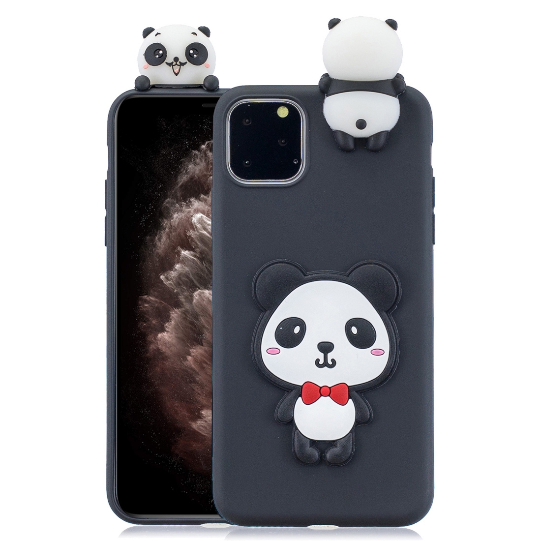 For iPhone 11 Pro Max 3D Cartoon Pattern Shockproof TPU Protective Case(Red Bow Panda) For iPhone 11 Pro Max 3D Cartoon Pattern Shockproof TPU Protective Case(Red Bow Panda)