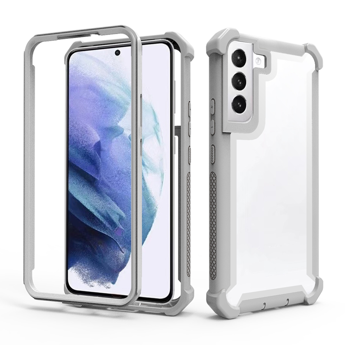 For Samsung Galaxy S22+ 5G Double-Sided Full Coverage TPU + Acrylic Phone Case(Grey) For Samsung Galaxy S22+ 5G Double-Sided Full Coverage TPU + Acrylic Phone Case(Grey)