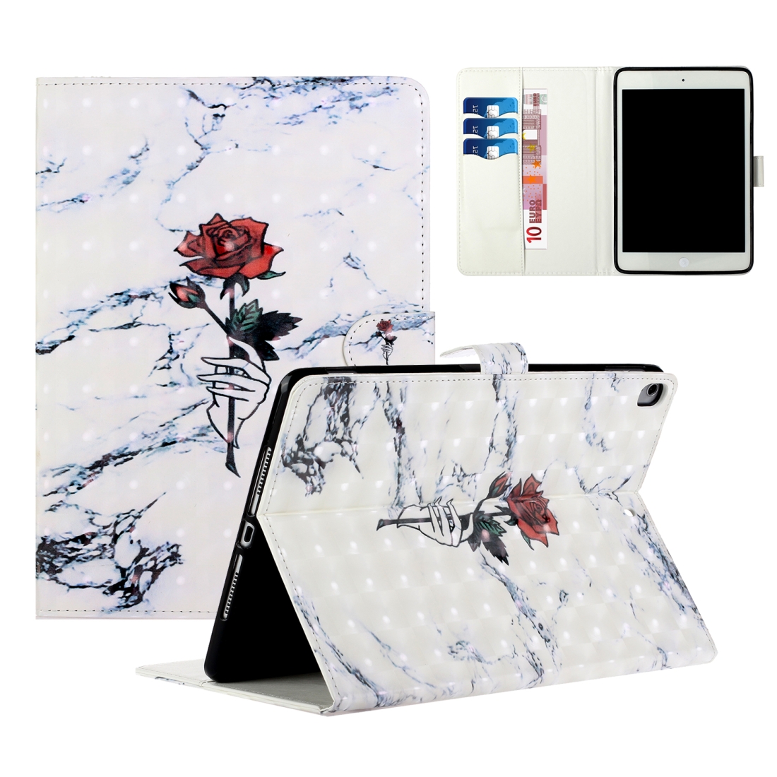 For iPad 10.5 / 10.2 Colored Drawing Horizontal Flip Leather with Holder & Card Slot & Wallet Sleep / Wake-up Function(Marble Rose) For iPad 10.5 / 10.2 Colored Drawing Horizontal Flip Leather with Holder & Card Slot & Wallet Sleep / Wake-up Function(Marble Rose)