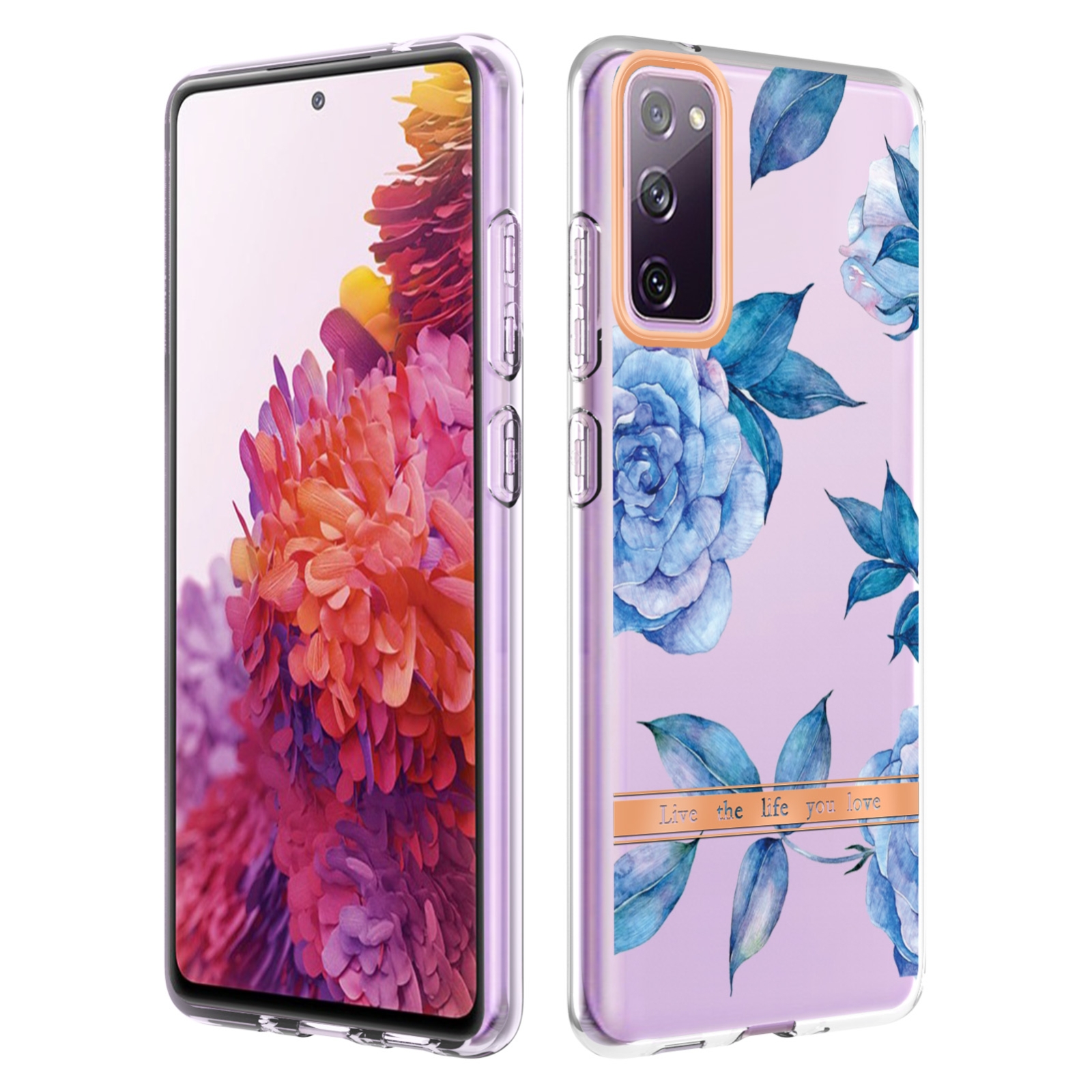 For Samsung Galaxy S20 FE 4G / 5G Flowers and Plants Series IMD TPU Phone Case(Orchid Peony) For Samsung Galaxy S20 FE 4G / 5G Flowers and Plants Series IMD TPU Phone Case(Orchid Peony)