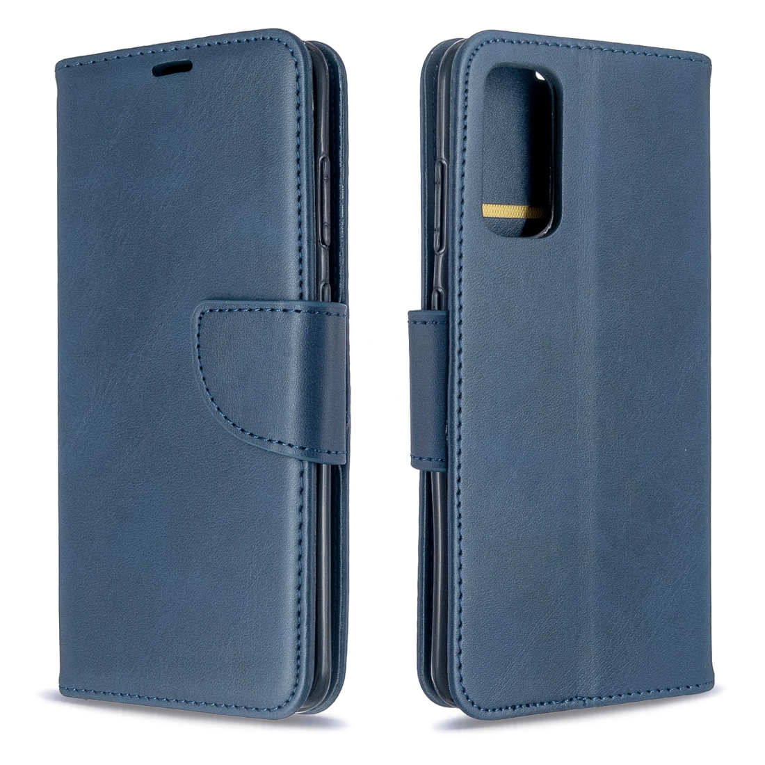For Galaxy S20 Retro Lambskin Texture Pure Color Horizontal Flip PU Leather Case with Holder & Card Slots & Wallet & Lanyard(Blue) For Galaxy S20 Retro Lambskin Texture Pure Color Horizontal Flip PU Leather Case with Holder & Card Slots & Wallet & Lanyard(Blue)
