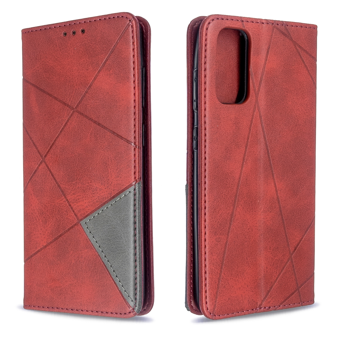 For Galaxy S20 Rhombus Texture Horizontal Flip Magnetic Leather Case with Holder & Card Slots(Red) For Galaxy S20 Rhombus Texture Horizontal Flip Magnetic Leather Case with Holder & Card Slots(Red)