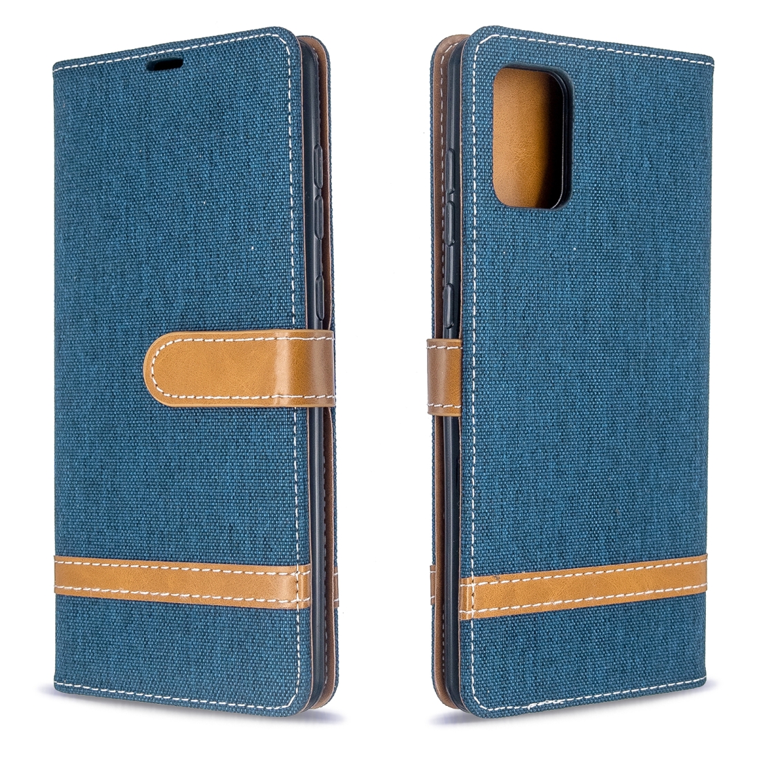 For Galaxy A71 Color Matching Denim Texture Horizontal Flip PU Leather Case with Holder & Card Slots & Wallet & Lanyard(Dark Blue) For Galaxy A71 Color Matching Denim Texture Horizontal Flip PU Leather Case with Holder & Card Slots & Wallet & Lanyard(Dark Blue)