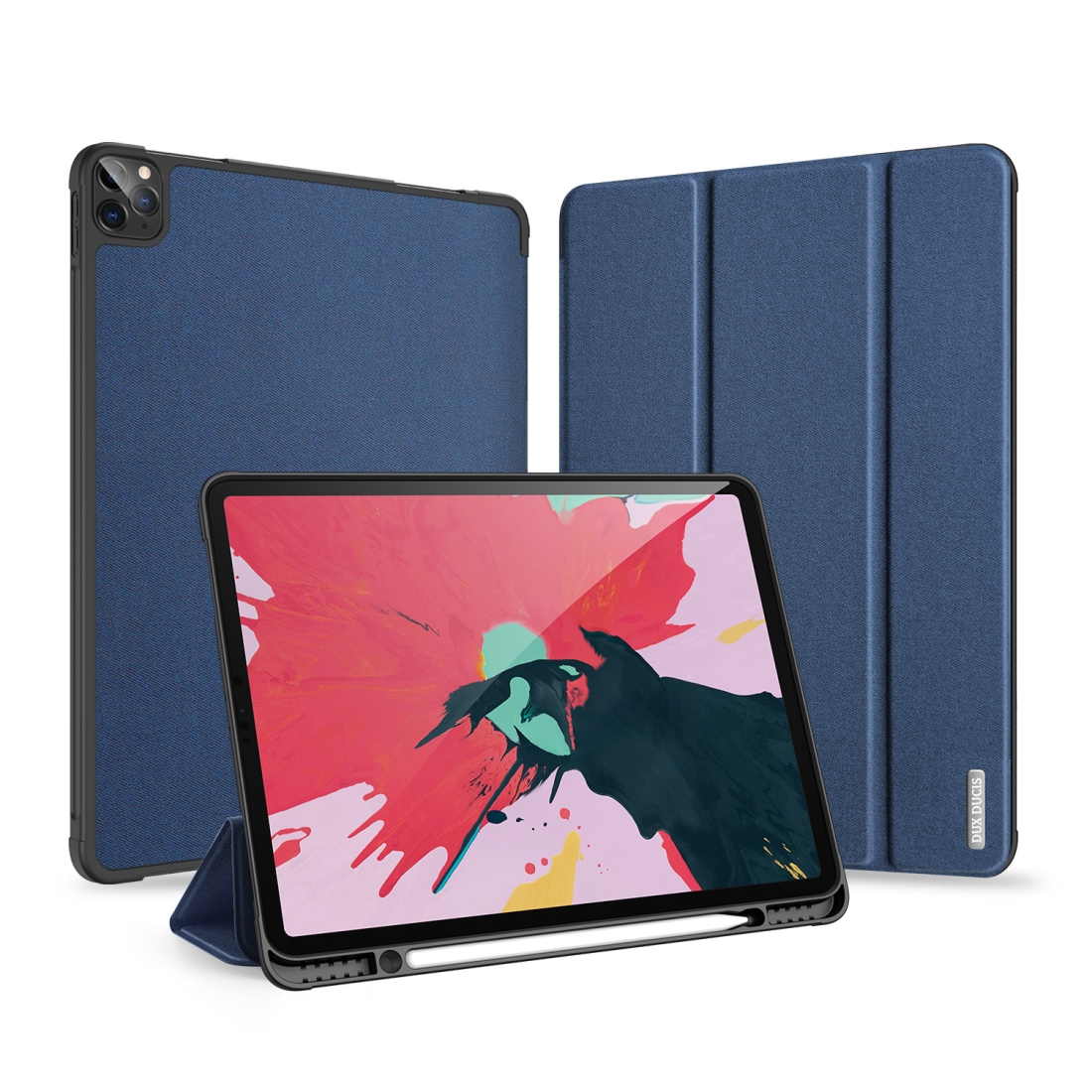 For iPad Pro 12.9 (2020) DUX DUCIS Domo Series Horizontal Flip Magnetic PU Leather Tablet Case with Three-folding Holder & Pen Slot(Blue) For iPad Pro 12.9 (2020) DUX DUCIS Domo Series Horizontal Flip Magnetic PU Leather Tablet Case with Three-folding Holder & Pen Slot(Blue)