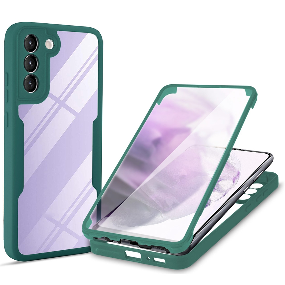 For Samsung Galaxy S22 5G Acrylic + TPU 360 Degrees Full Coverage Shockproof Phone Case(Green) For Samsung Galaxy S22 5G Acrylic + TPU 360 Degrees Full Coverage Shockproof Phone Case(Green)