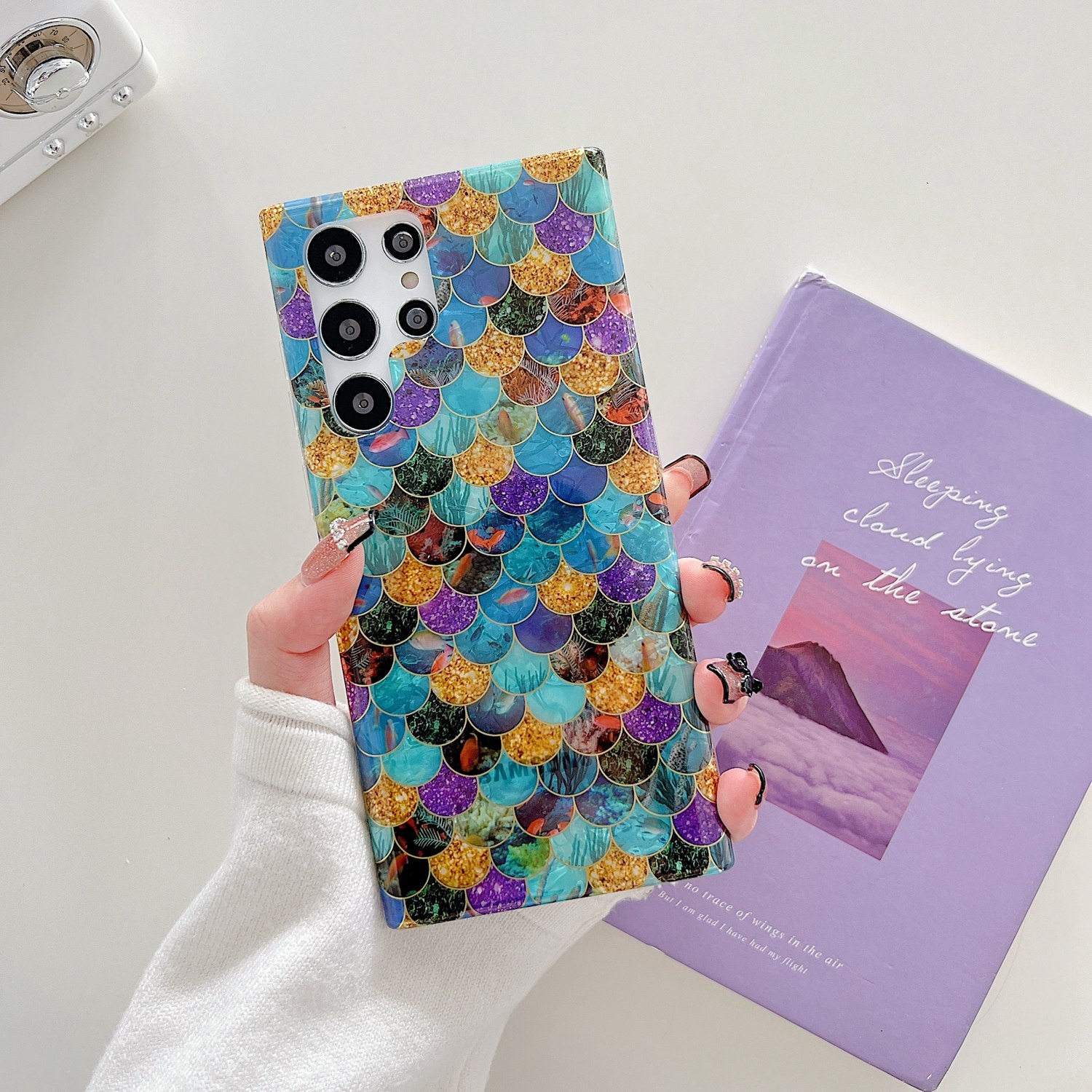 For Samsung Galaxy S22 5G Electroplated Shell Fish Scales TPU Phone Case(Underwater Fish Scales) For Samsung Galaxy S22 5G Electroplated Shell Fish Scales TPU Phone Case(Underwater Fish Scales)