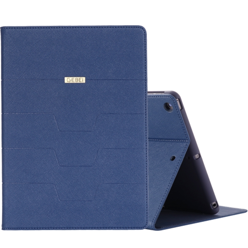 For iPad 9.7 inch (2017) GEBEI PU+TPU Horizontal Flip Leather Case with Holder & Card Slots(Blue) For iPad 9.7 inch (2017) GEBEI PU+TPU Horizontal Flip Leather Case with Holder & Card Slots(Blue)