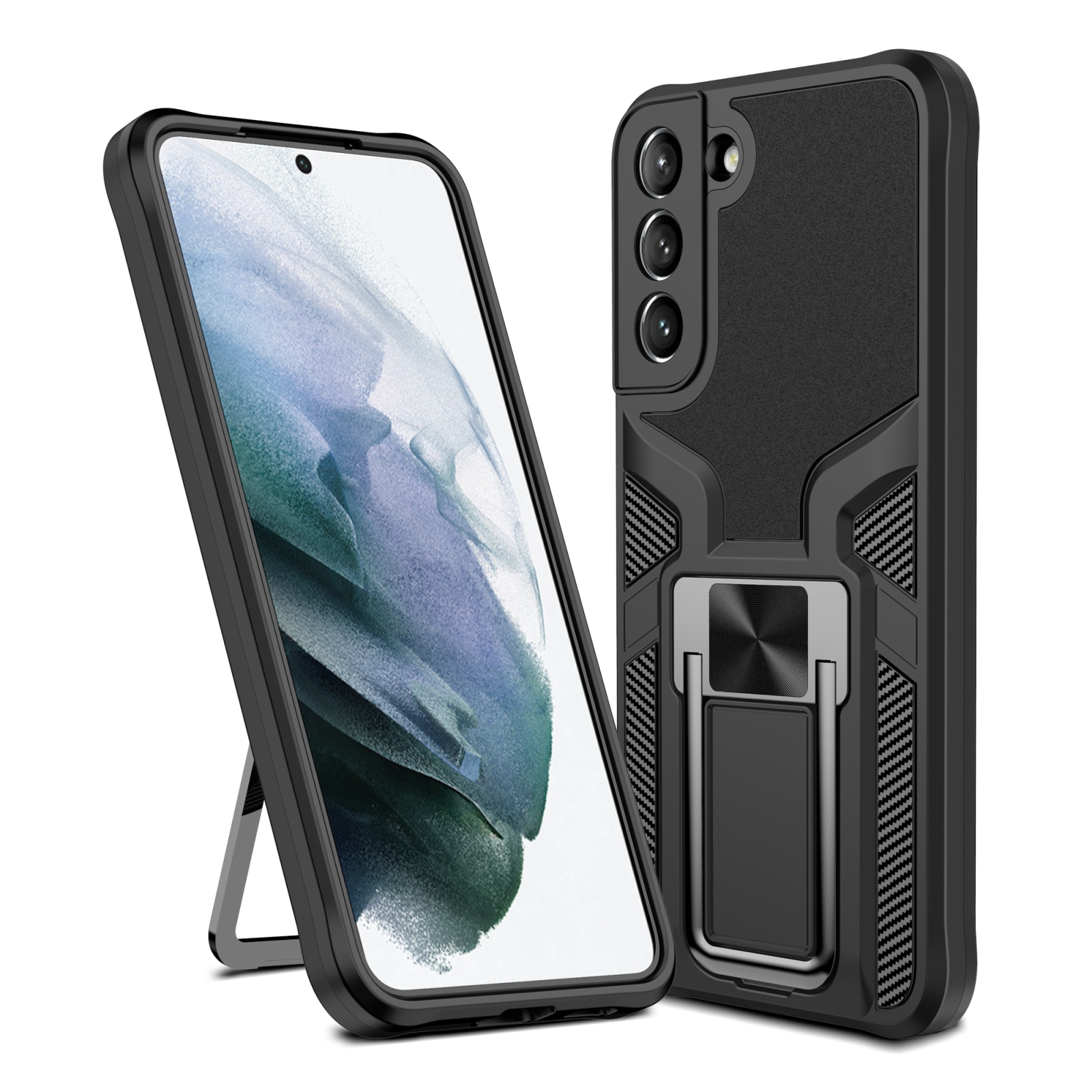 For Samsung Galaxy S22 5G Armor 2 in 1 PC + TPU Magnetic Phone Case(Black) For Samsung Galaxy S22 5G Armor 2 in 1 PC + TPU Magnetic Phone Case(Black)