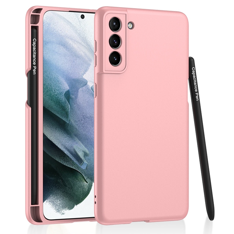 For Samsung Galaxy S21+ 5G GKK Ultra-thin Skin Feel Phone Case with Side Pen Slot & Stylus(Pink) For Samsung Galaxy S21+ 5G GKK Ultra-thin Skin Feel Phone Case with Side Pen Slot & Stylus(Pink)