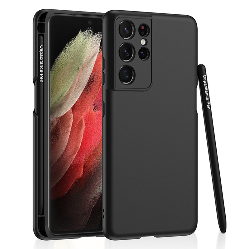 For Samsung Galaxy S21 Ultra 5G GKK Ultra-thin Skin Feel Phone Case with Side Pen Slot & Stylus(Black) For Samsung Galaxy S21 Ultra 5G GKK Ultra-thin Skin Feel Phone Case with Side Pen Slot & Stylus(Black)