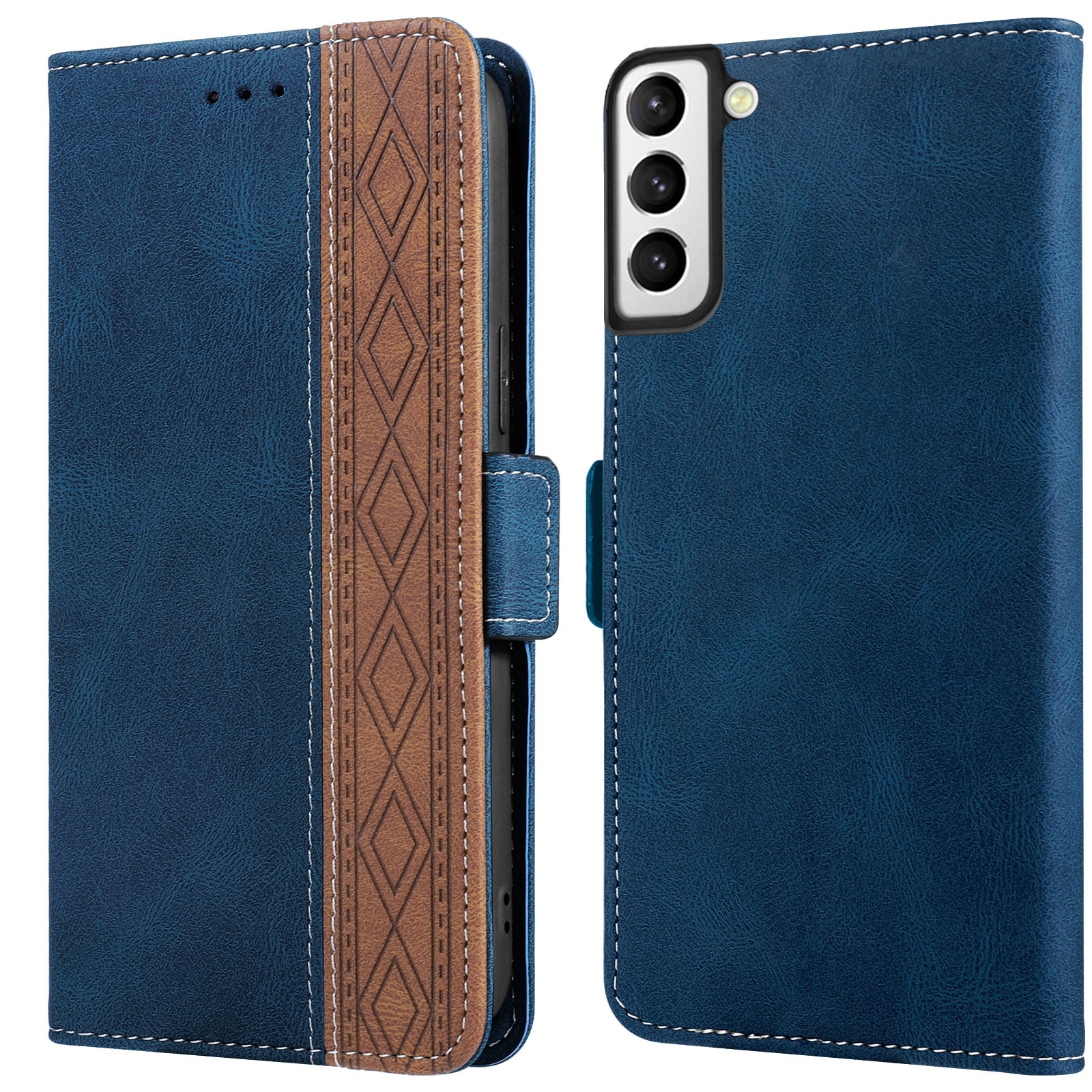 For Samsung Galaxy S22 5G Stitching Side-Magnetic RFID Leather Phone Case(Royal Blue) For Samsung Galaxy S22 5G Stitching Side-Magnetic RFID Leather Phone Case(Royal Blue)