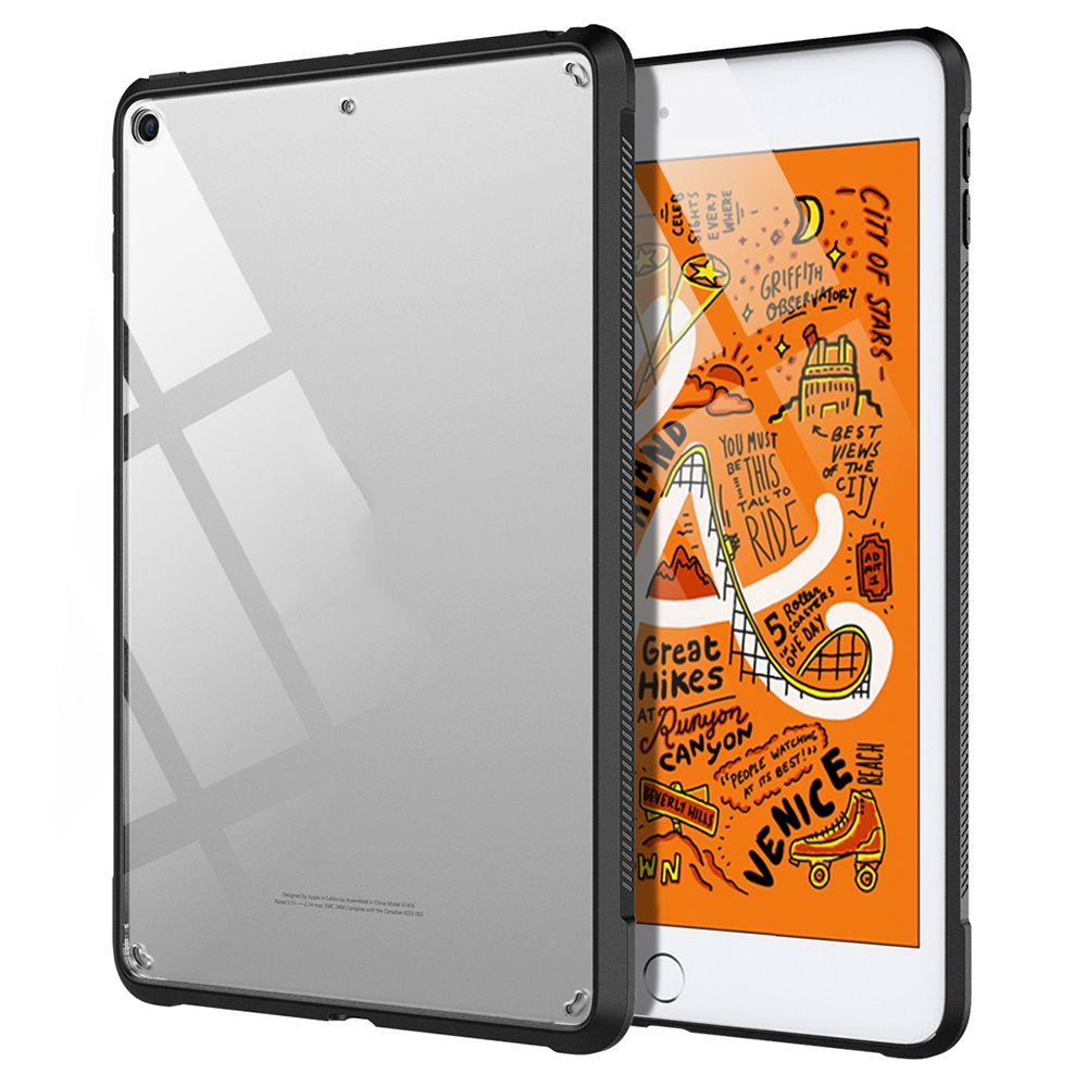 PC+TPU Transparent Shockproof Tablet Case For iPad mini 2019(Black) PC+TPU Transparent Shockproof Tablet Case For iPad mini 2019(Black)