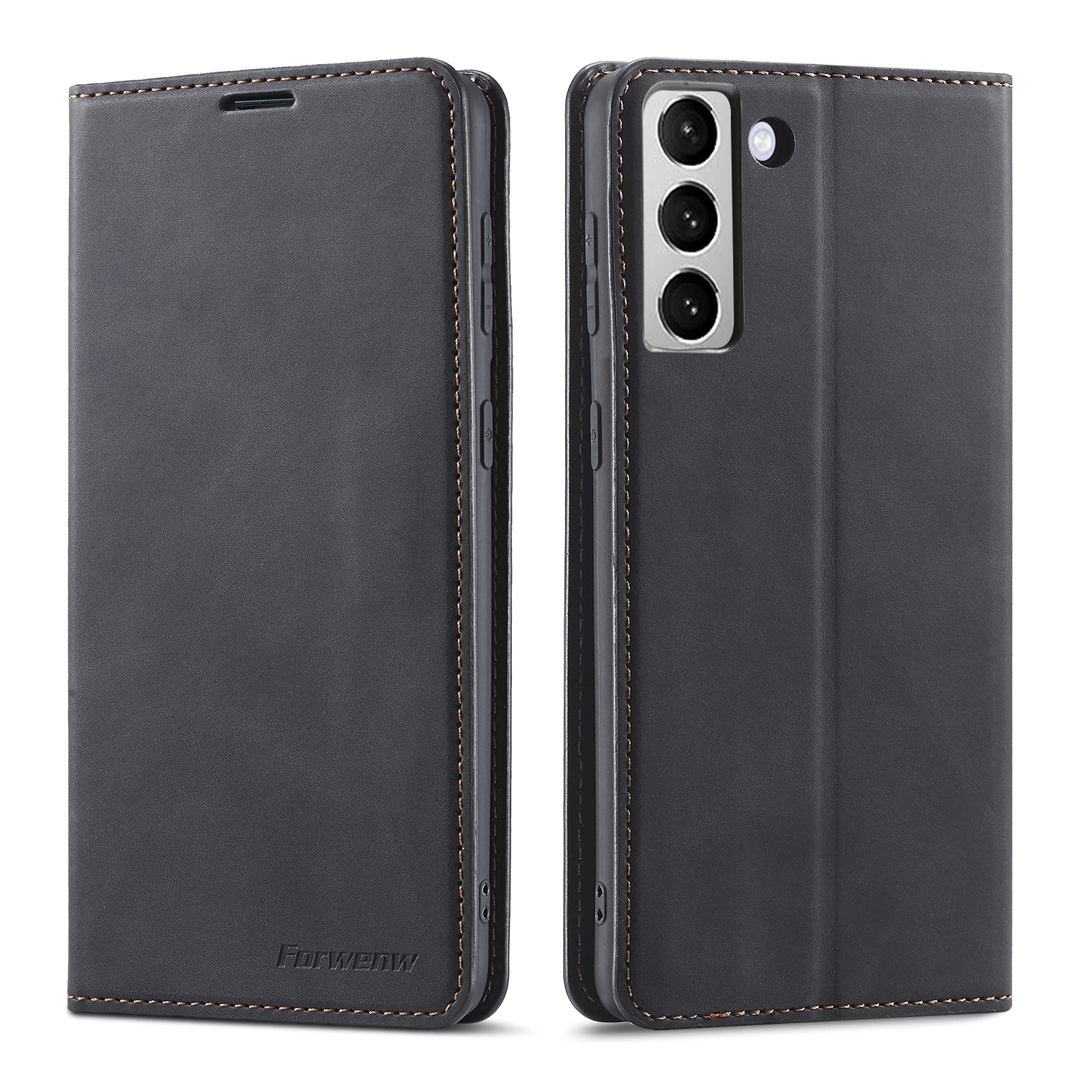 For Samsung Galaxy S22 5G Forwenw Dream Series Oil Edge Strong Magnetism Leather Phone Case(Black) For Samsung Galaxy S22 5G Forwenw Dream Series Oil Edge Strong Magnetism Leather Phone Case(Black)