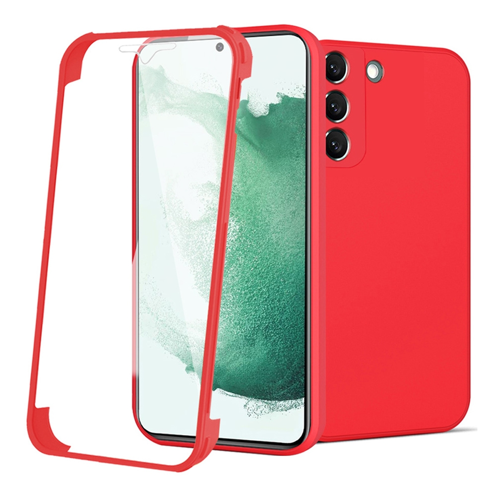 For Samsung Galaxy S22 Ultra 5G Imitation Liquid Silicone 360 Full Body Phone Case(Red) For Samsung Galaxy S22 Ultra 5G Imitation Liquid Silicone 360 Full Body Phone Case(Red)