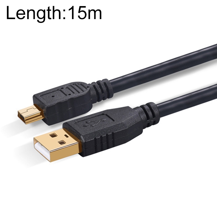 15m Mini 5 Pin to USB 2.0 Camera Extension Data Cable